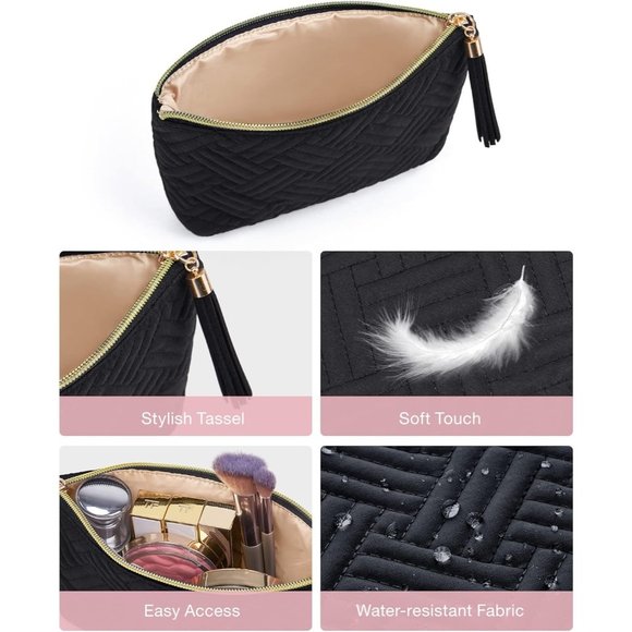 BAGSMART Women 2 Pcs Purse Travel Pouch for Makeup Small Cosmetic Bag - Picture 7 of 8